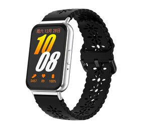 Strap-it® Samsung Galaxy Fit 3 gemustertes Silikonarmband (Schwarz) Strap-it® Samsung Galaxy Fit 3 gemustertes Silikonarmband (Schwarz)