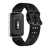 Strap-it® Strap-it Samsung Galaxy Fit 3 gemustertes Silikonarmband (Schwarz) Strap-it® Strap-it Samsung Galaxy Fit 3 gemustertes Silikonarmband (Schwarz)