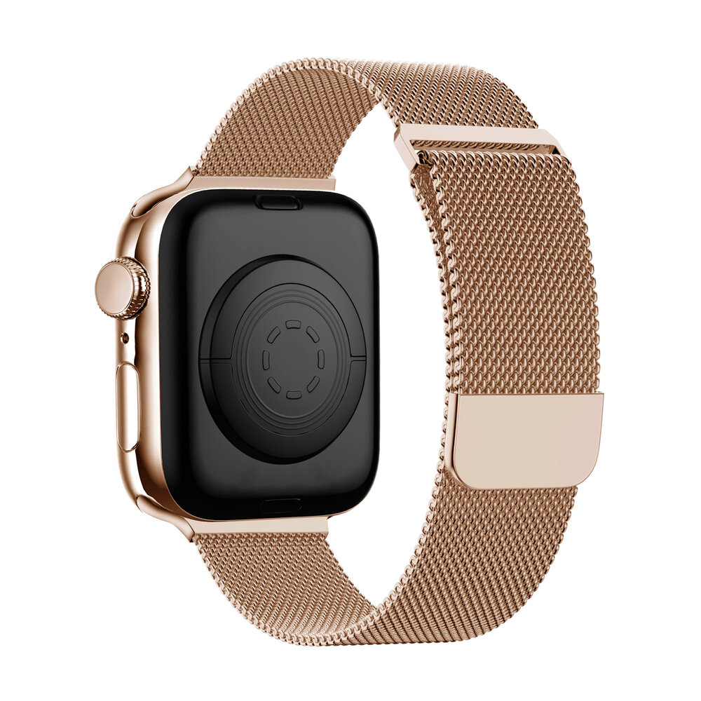 Bandz Bandz Apple Watch Milanese Loop Armband (Rosa Gold)