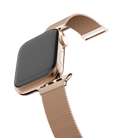 Bandz Bandz Apple Watch Milanese Loop Armband (Rosa Gold)