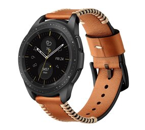 Strap-it® Samsung Galaxy Watch 42mm Stitched Lederarmband (Braun) Strap-it® Samsung Galaxy Watch 42mm Stitched Lederarmband (Braun)