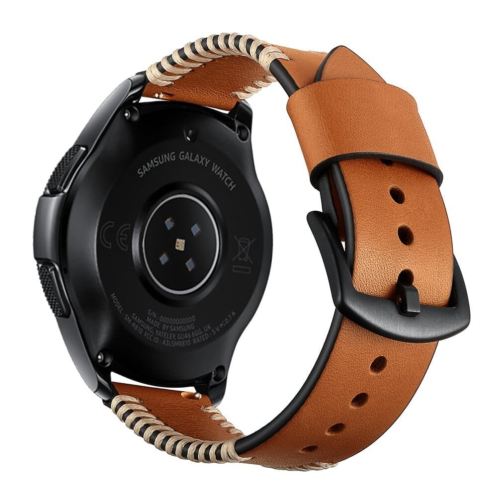 Strap-it® Strap-it Polar Ignite 3 Stitched Lederarmband (Braun)