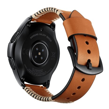Strap-it® Strap-it Polar Ignite 3 Stitched Lederarmband (Braun)