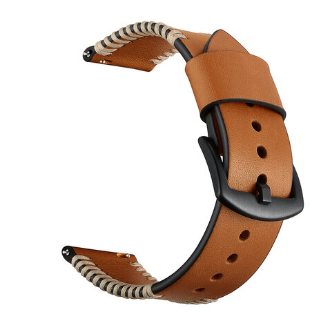 Strap-it® Strap-it Samsung Galaxy Watch 46mm Stitched Lederarmband (Braun) Strap-it® Strap-it Samsung Galaxy Watch 46mm Stitched Lederarmband (Braun)