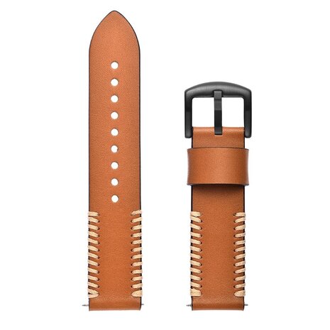 Strap-it® Strap-it Samsung Galaxy Watch 46mm Stitched Lederarmband (Braun) Strap-it® Strap-it Samsung Galaxy Watch 46mm Stitched Lederarmband (Braun)