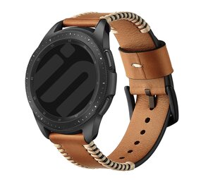 Strap-it® OnePlus Watch Stitched Lederarmband (Braun)