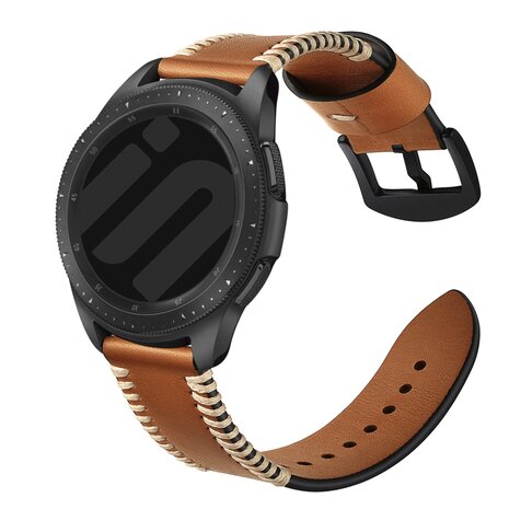 Strap-it® Strap-it Suunto Vertical Stitched Lederarmband (Braun)