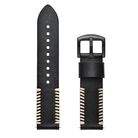 Strap-it® Strap-it Suunto Vertical Stitched Lederarmband (Schwarz) Strap-it® Strap-it Suunto Vertical Stitched Lederarmband (Schwarz)