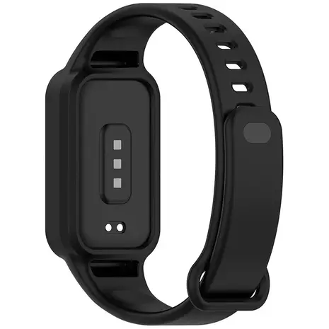 Strap-it® Strap-it Xiaomi Smart Band 9 Active Silikonarmband (Schwarz)