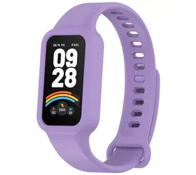Strap-it® Xiaomi Smart Band 9 Active Silikonarmband (Lila)
