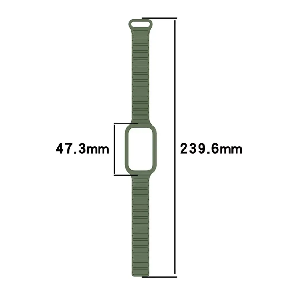 Strap-it® Strap-it Xiaomi Smart Band 9 Active magnetisches Silikonarmband (Armeegrün) Strap-it® Strap-it Xiaomi Smart Band 9 Active magnetisches Silikonarmband (Armeegrün)