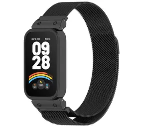 Strap-it® Xiaomi Smart Band 9 Active Milanese Armband (Schwarz) Strap-it® Xiaomi Smart Band 9 Active Milanese Armband (Schwarz)