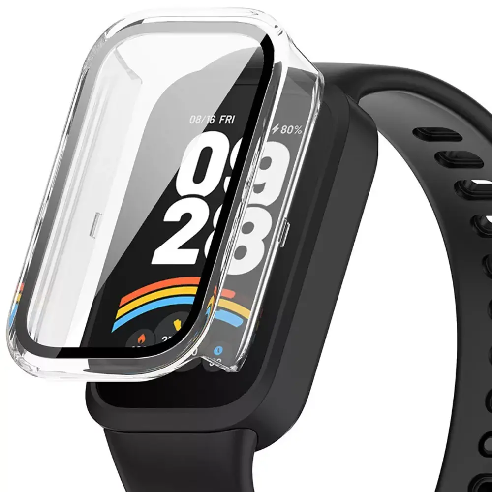 Strap-it® Strap-it Xiaomi Smart Band 9 Active Hartschale mit Glas (Transparent) Strap-it® Strap-it Xiaomi Smart Band 9 Active Hartschale mit Glas (Transparent)