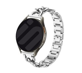 Strap-it® Samsung Galaxy Watch 5 - 44mm Stahlkettenband (Silber) Strap-it® Samsung Galaxy Watch 5 - 44mm Stahlkettenband (Silber)