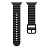 Strap-it® Strap-it Apple Watch Wave Silikonarmband (Schwarz)