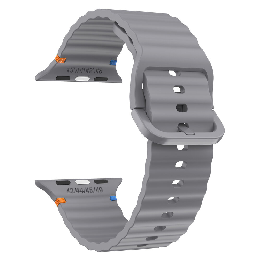 Strap-it® Strap-it Apple Watch Wave Silikonarmband (Dunkelgrau) Strap-it® Strap-it Apple Watch Wave Silikonarmband (Dunkelgrau)