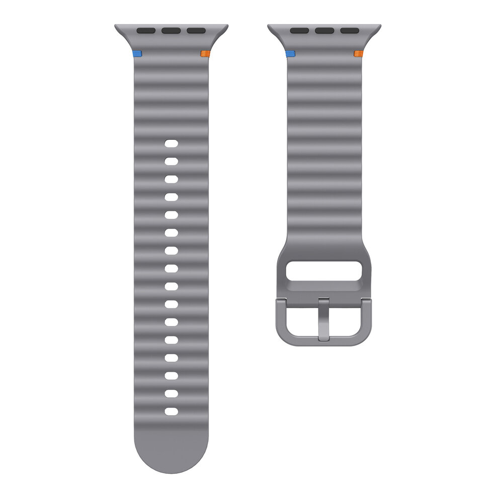 Strap-it® Strap-it Apple Watch Wave Silikonarmband (Dunkelgrau) Strap-it® Strap-it Apple Watch Wave Silikonarmband (Dunkelgrau)