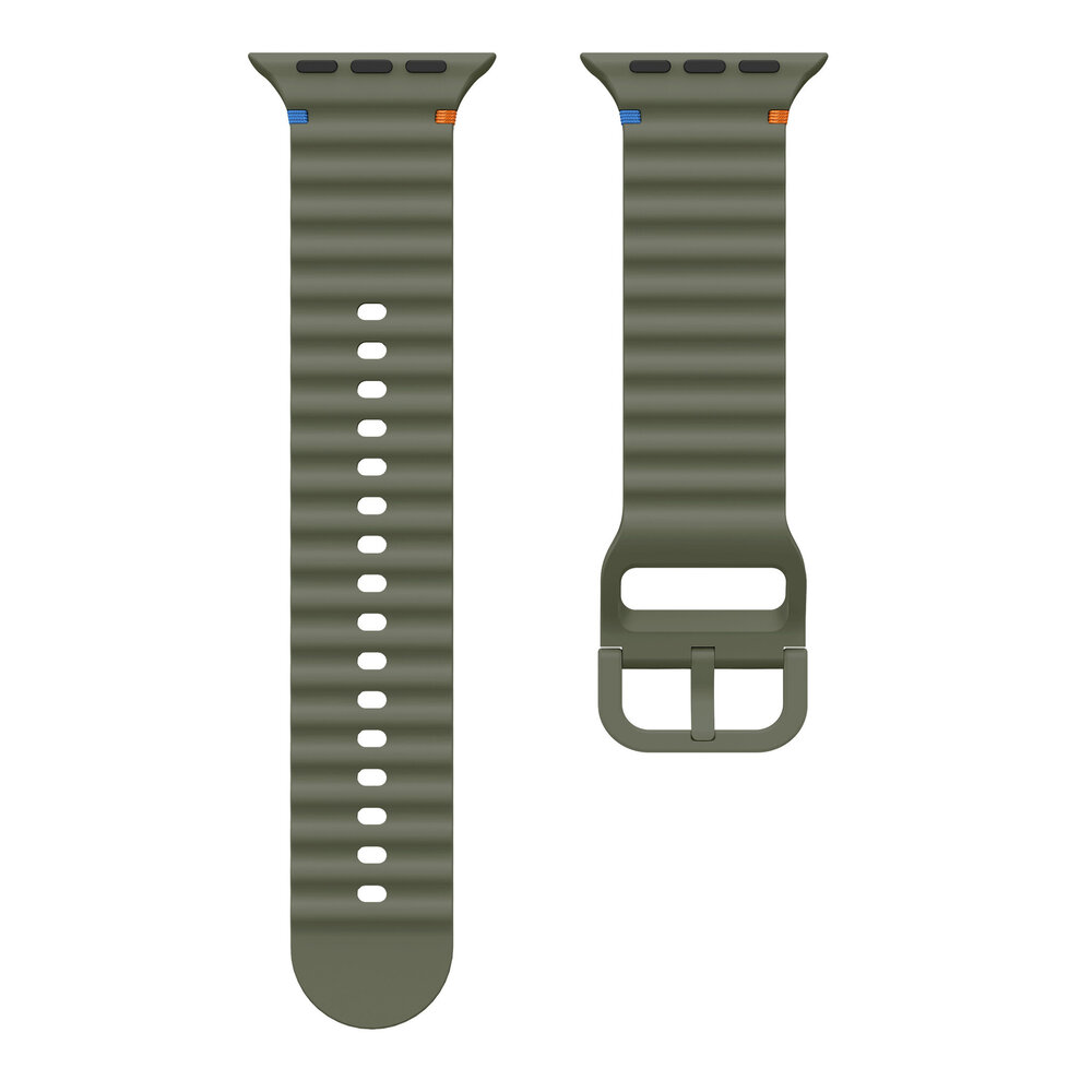 Strap-it® Strap-it Apple Watch Wave Silikonarmband (Dunkelgrün) Strap-it® Strap-it Apple Watch Wave Silikonarmband (Dunkelgrün)