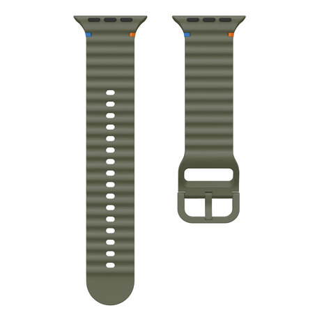 Strap-it® Strap-it Apple Watch Wave Silikonarmband (Dunkelgrün) Strap-it® Strap-it Apple Watch Wave Silikonarmband (Dunkelgrün)