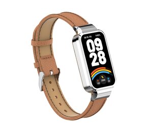 Strap-it® Xiaomi Smart Band 9 Active Lederarmband (Braun) Strap-it® Xiaomi Smart Band 9 Active Lederarmband (Braun)