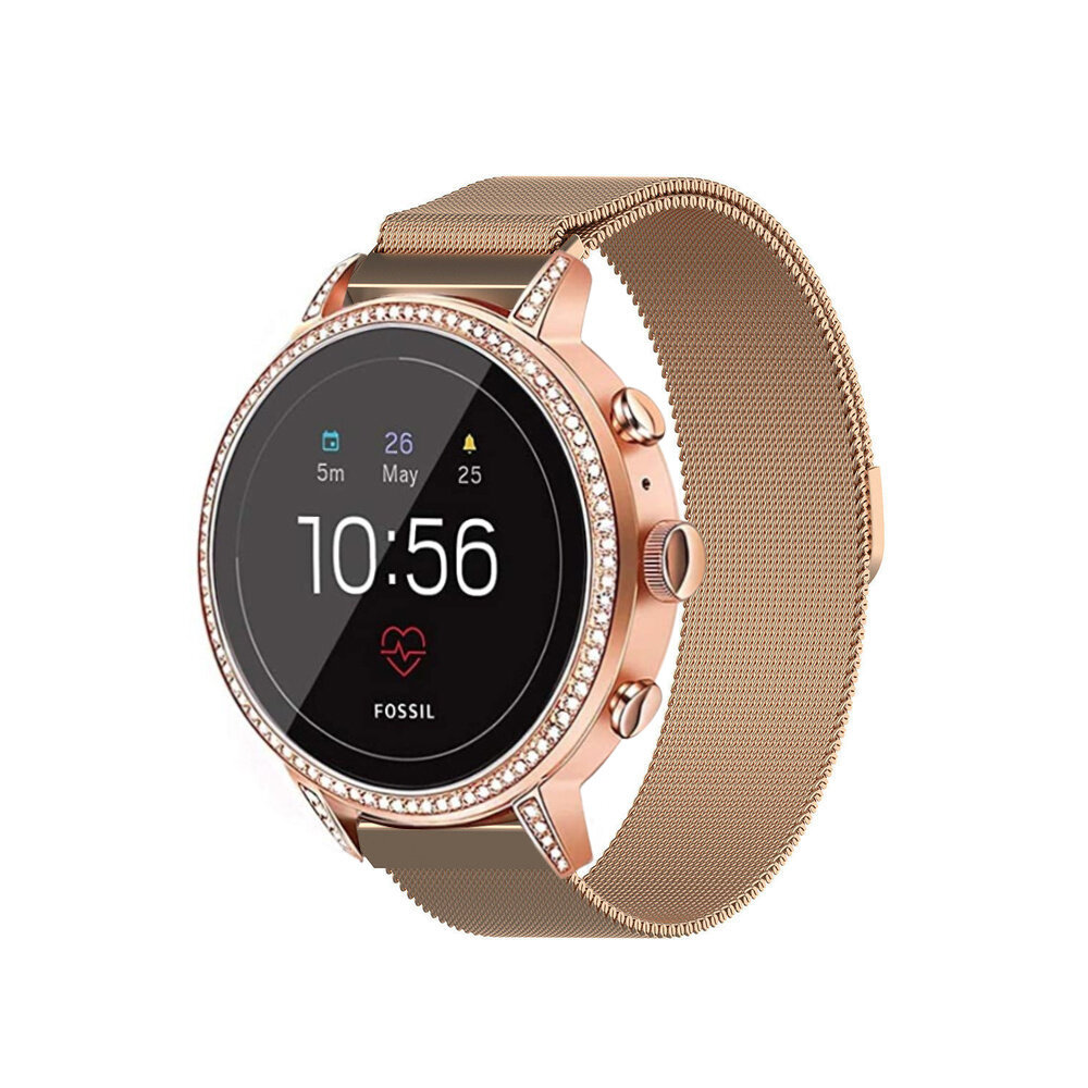 Strap-it® Strap-it Fossil Gen 4 Venture (HR) Milanese Armband (Rosé Gold)