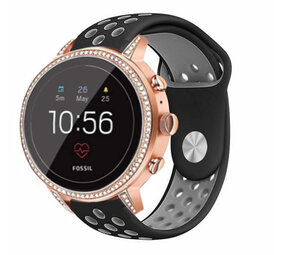 Strap-it® Fossil Gen 4 Venture (HR) Sportarmband (Schwarz/Grau) Strap-it® Fossil Gen 4 Venture (HR) Sportarmband (Schwarz/Grau)