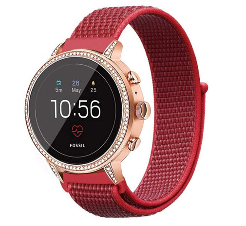 Strap-it® Strap-it Fossil Gen 4 Venture (HR) Nylon Armband (Rot) Strap-it® Strap-it Fossil Gen 4 Venture (HR) Nylon Armband (Rot)