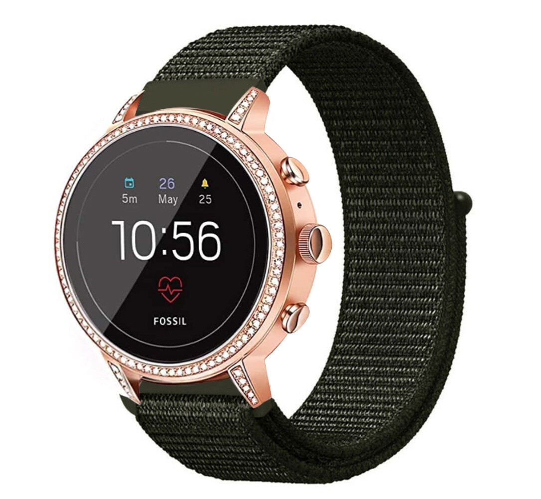 Strap-it® Strap-it Fossil Gen 4 Venture (HR) Nylon Armband (Dunkelgrün) Strap-it® Strap-it Fossil Gen 4 Venture (HR) Nylon Armband (Dunkelgrün)