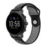 Strap-it® Fossil Gen 4 Explorist (HR) Sportarmband (Schwarz/Grau)