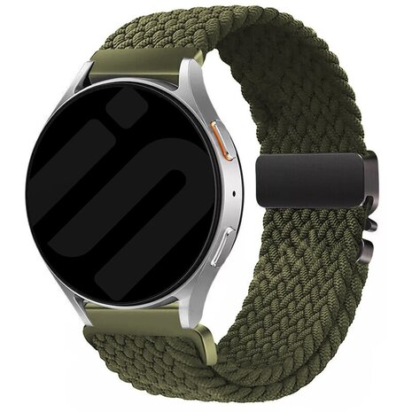 Strap-it® Strap-it Amazfit Bip U (Pro) geflochtenes Band mit P-Schnalle (Grün)
