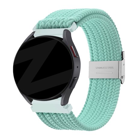 Bandz Bandz Amazfit Active 2 geflochtenes Nylon Band (Türkis)
