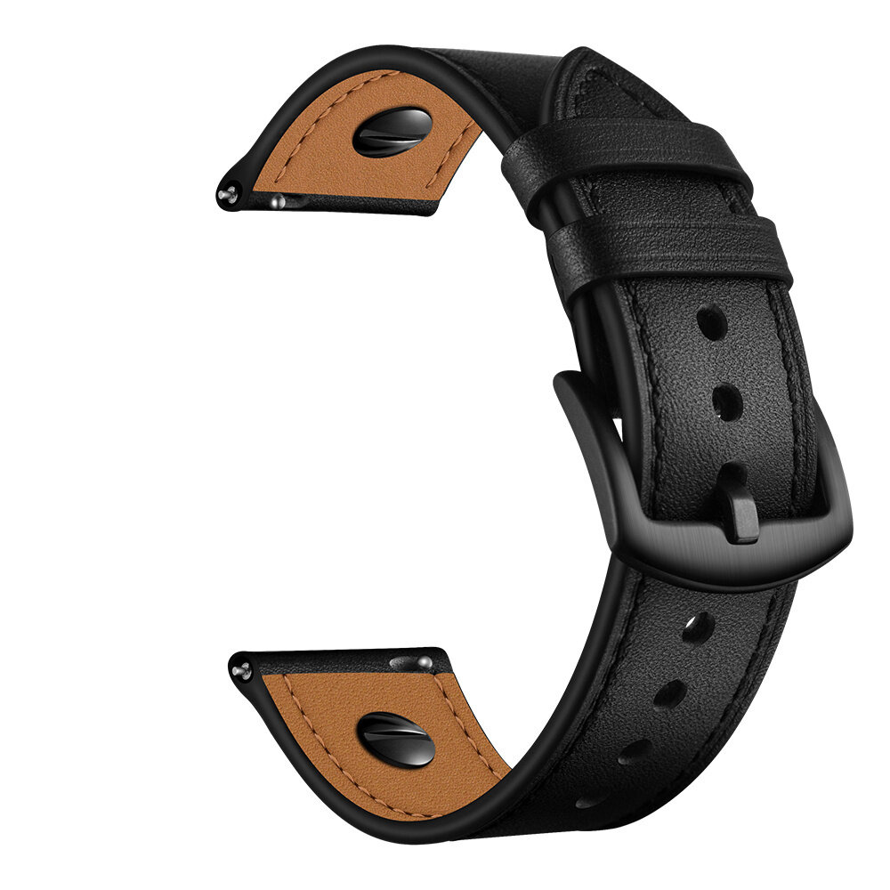 Strap-it® Strap-it Amazfit Active 2 Lederarmband mit Schraube (Schwarz) Strap-it® Strap-it Amazfit Active 2 Lederarmband mit Schraube (Schwarz)