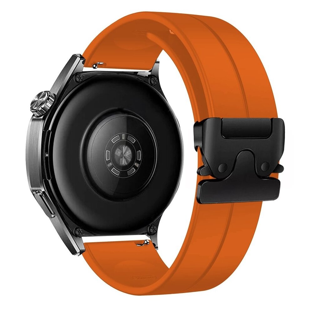 Strap-it® Strap-it Samsung Galaxy Watch 5 - 44mm Silikonarmband mit P-Buckle (Orange)