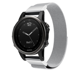 Strap-it® Garmin Instinct E - 40mm Milanese Armband (Silber) Strap-it® Garmin Instinct E - 40mm Milanese Armband (Silber)