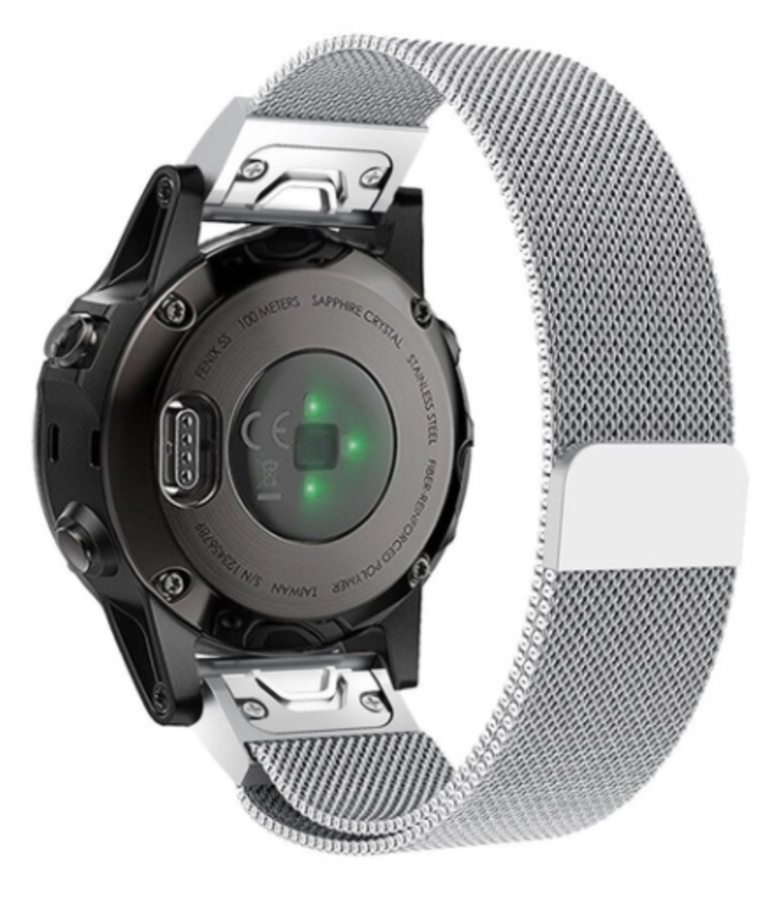 Strap-it® Strap-it Garmin Instinct E - 40mm Milanese Armband (Silber)