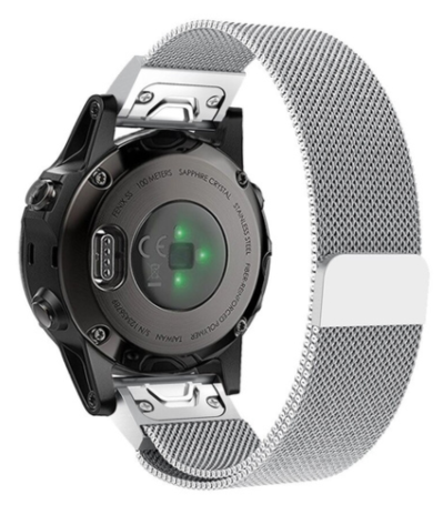 Strap-it® Strap-it Garmin Instinct E - 40mm Milanese Armband (Silber)