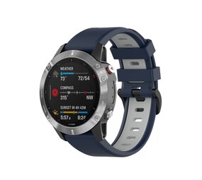 Strap-it® Garmin Instinct 3 - 50mm Sport Schnallenarmband (Blau/Grau) Strap-it® Garmin Instinct 3 - 50mm Sport Schnallenarmband (Blau/Grau)