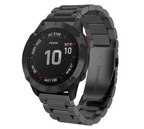 Strap-it® Garmin Instinct 3 - 50mm Stahlarmband (Schwarz) Strap-it® Garmin Instinct 3 - 50mm Stahlarmband (Schwarz)