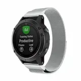 Strap-it® Garmin Instinct E - 45mm Milanese Armband (Silber) Strap-it® Garmin Instinct E - 45mm Milanese Armband (Silber)