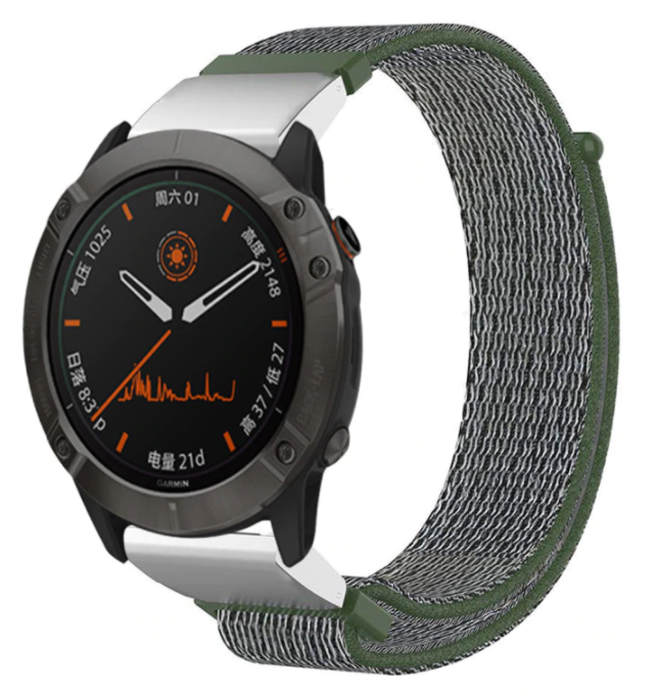 Strap-it® Strap-it Garmin Instinct E - 45mm Nylon Armband (Grün)