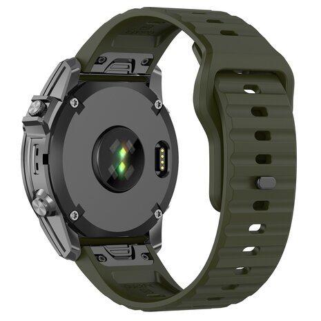 Strap-it® Strap-it Garmin Instinct 3 - 45mm Outdoor Silikonarmband (Armeegrün)