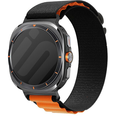 Strap-it® Strap-it Samsung Galaxy Watch Ultra Alpine Armband (Schwarz/Orange) Strap-it® Strap-it Samsung Galaxy Watch Ultra Alpine Armband (Schwarz/Orange)