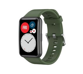 Strap-it® Huawei Watch Fit SE Silikonarmband (Dunkelgrün) Strap-it® Huawei Watch Fit SE Silikonarmband (Dunkelgrün)