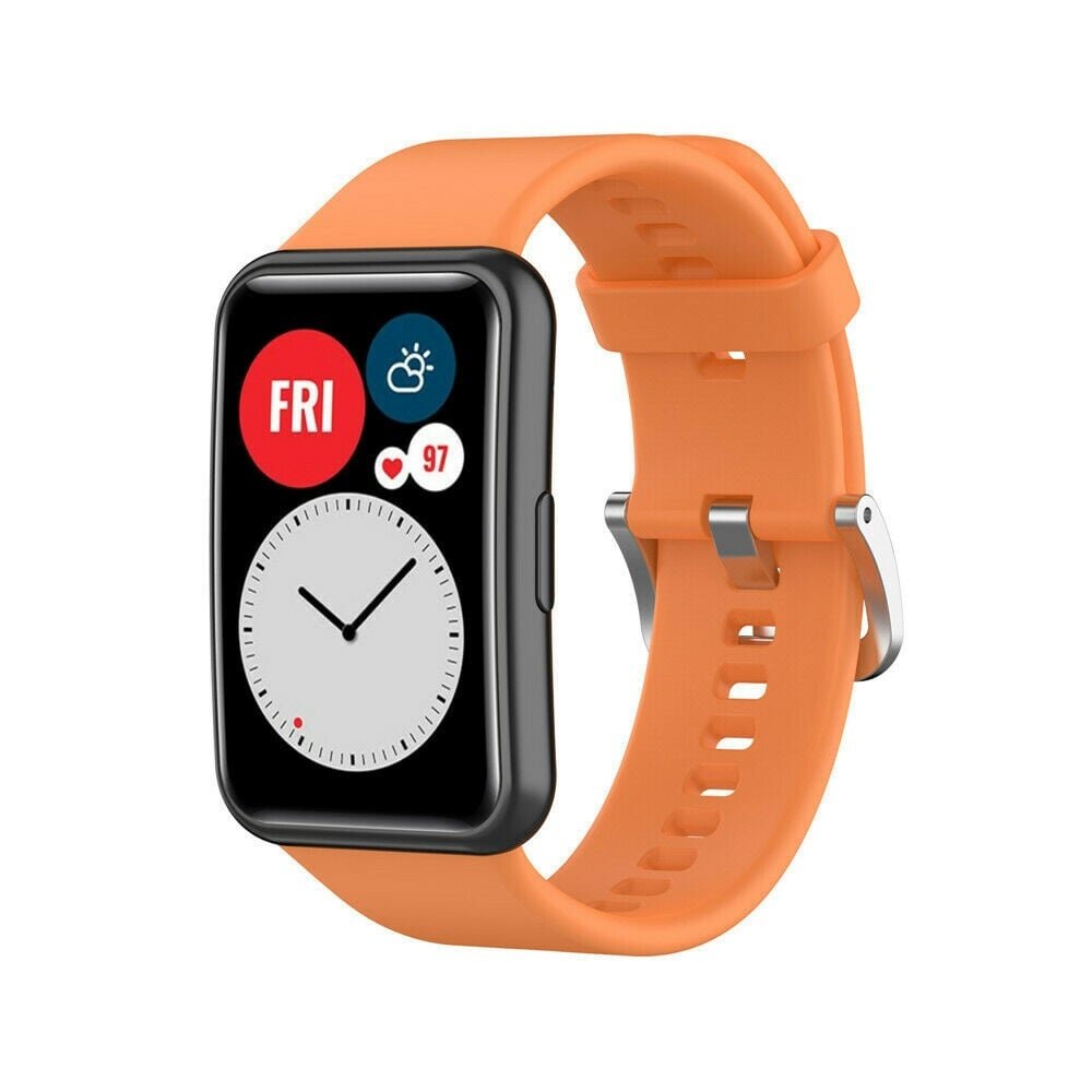 Strap-it® Strap-it Huawei Watch Fit SE Silikonarmband (Orange)