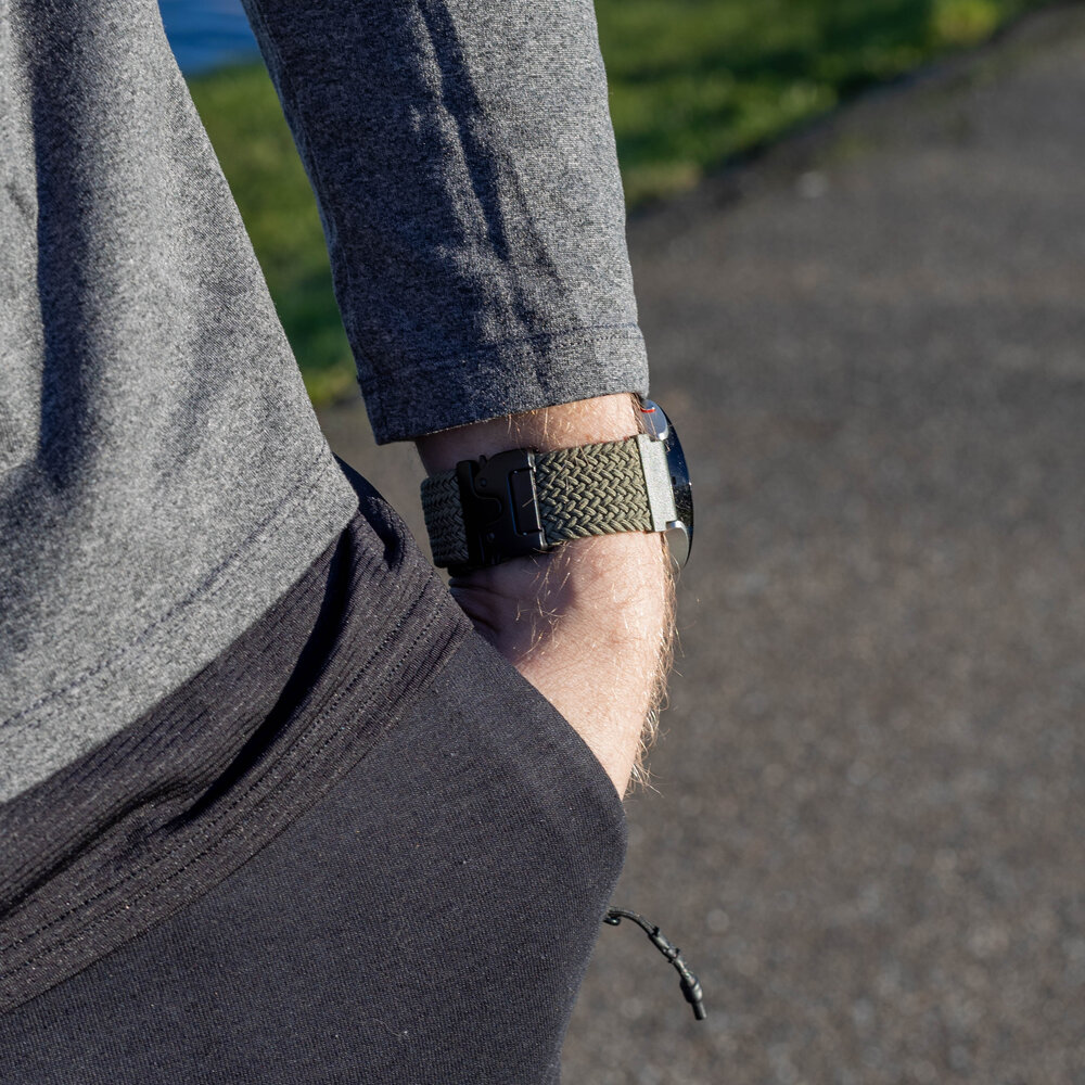 Strap-it® Strap-it Withings ScanWatch 2 - 42mm geflochtenes Band mit P-Schnalle (Grün) Strap-it® Strap-it Withings ScanWatch 2 - 42mm geflochtenes Band mit P-Schnalle (Grün)