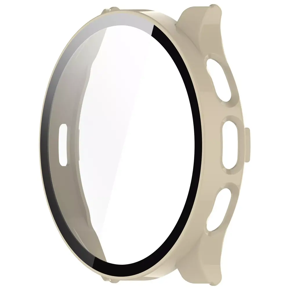 Strap-it® Strap-it Garmin Venu 3s Hartschale mit Glas (Beige)