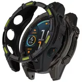 Strap-it® Garmin Fenix 8 - 47mm AMOLED robustes TPU Hülle (Schwarz/Grün) Strap-it® Garmin Fenix 8 - 47mm AMOLED robustes TPU Hülle (Schwarz/Grün)