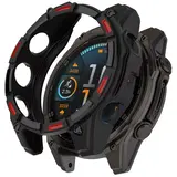 Strap-it® Garmin Fenix 8 - 47mm AMOLED robustes TPU Hülle (Schwarz/Rot) Strap-it® Garmin Fenix 8 - 47mm AMOLED robustes TPU Hülle (Schwarz/Rot)