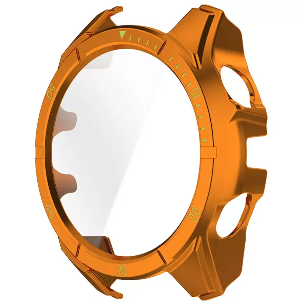 Strap-it® Strap-it Garmin Fenix 8 - 47mm SOLAR Hartschale mit Glas (Orange/Grün)