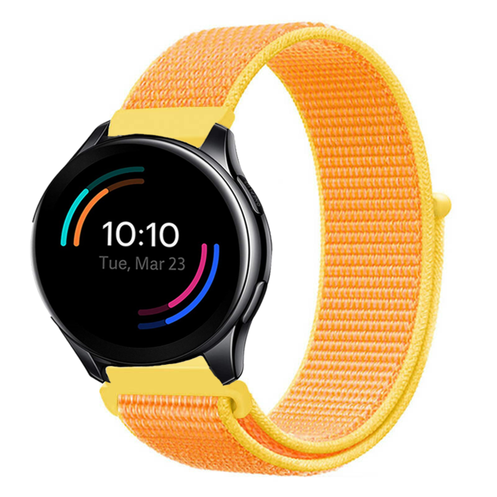 Strap-it® Strap-it OnePlus Watch 3 Nylon Armband (Hellgelb)
